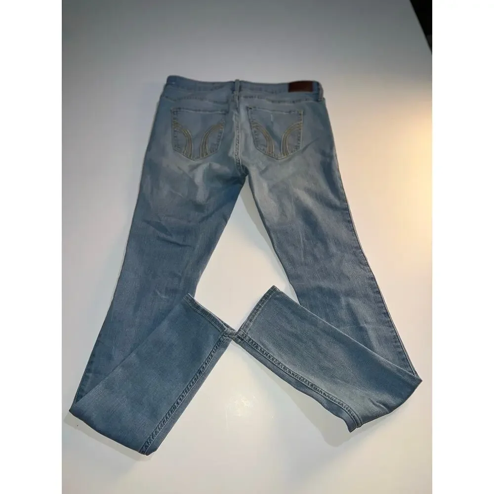 Hollister women’s distressed low rise super skinny blue jeans - Picture 12 of 12